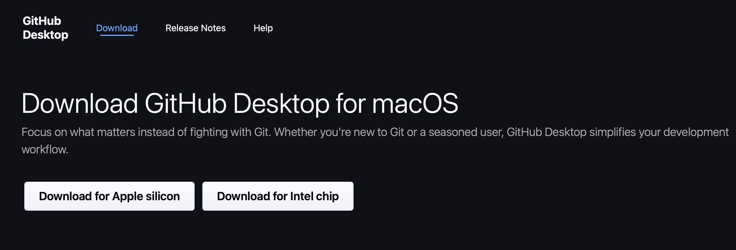 Select Apple Silicon or Intel version