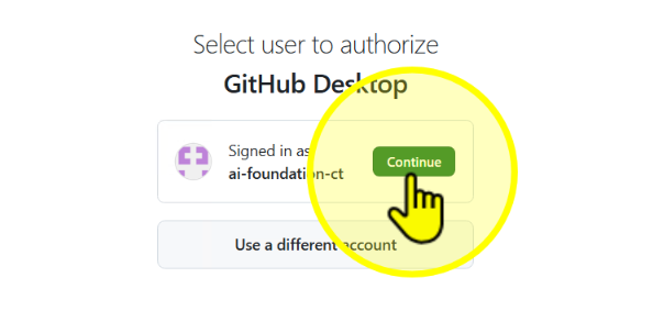Authorize GitHub Desktop