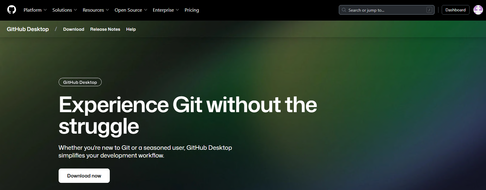 GitHub Desktop website
