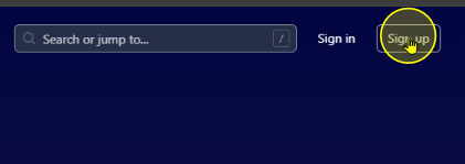 Click Sign Up button