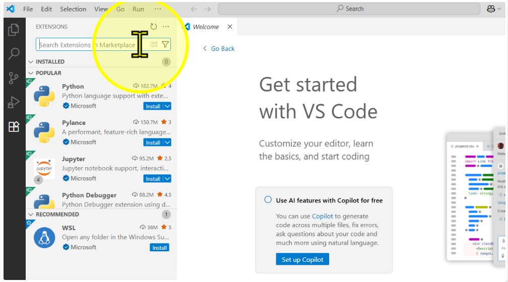 Search the Marketplace