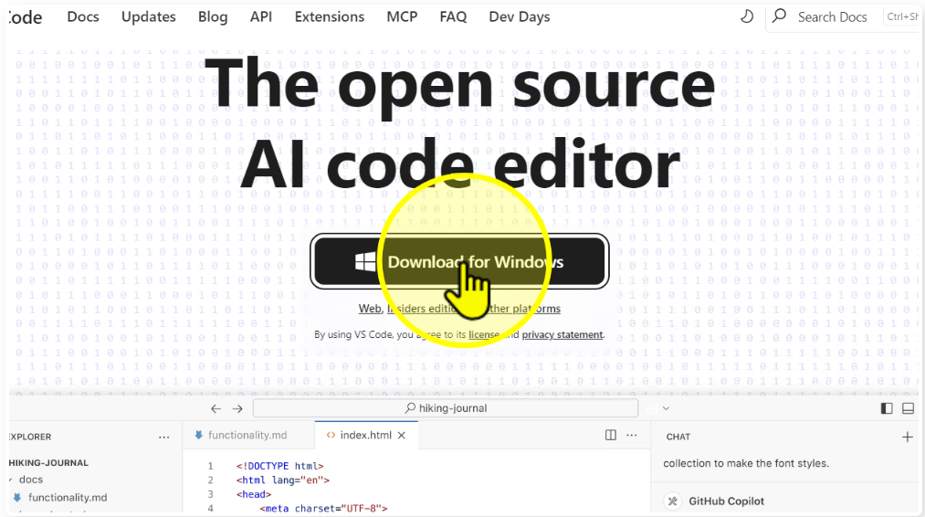 Click Download button