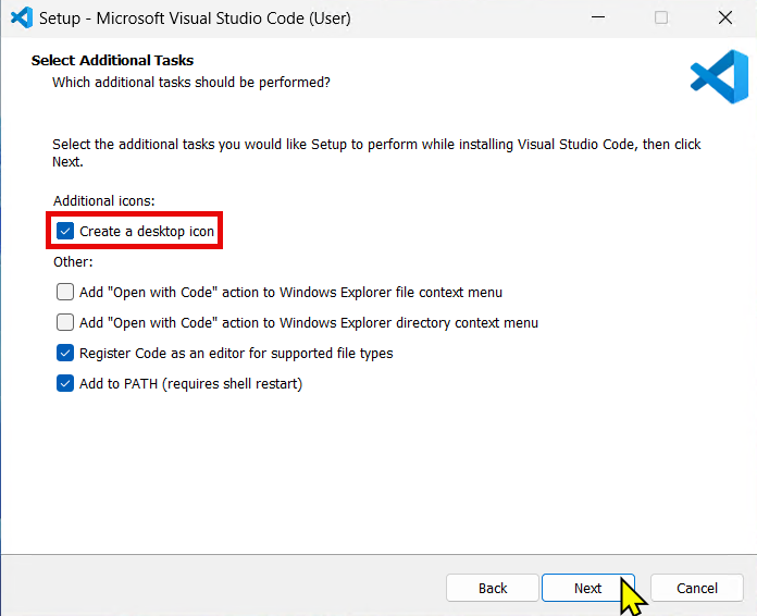 Create a desktop icon
